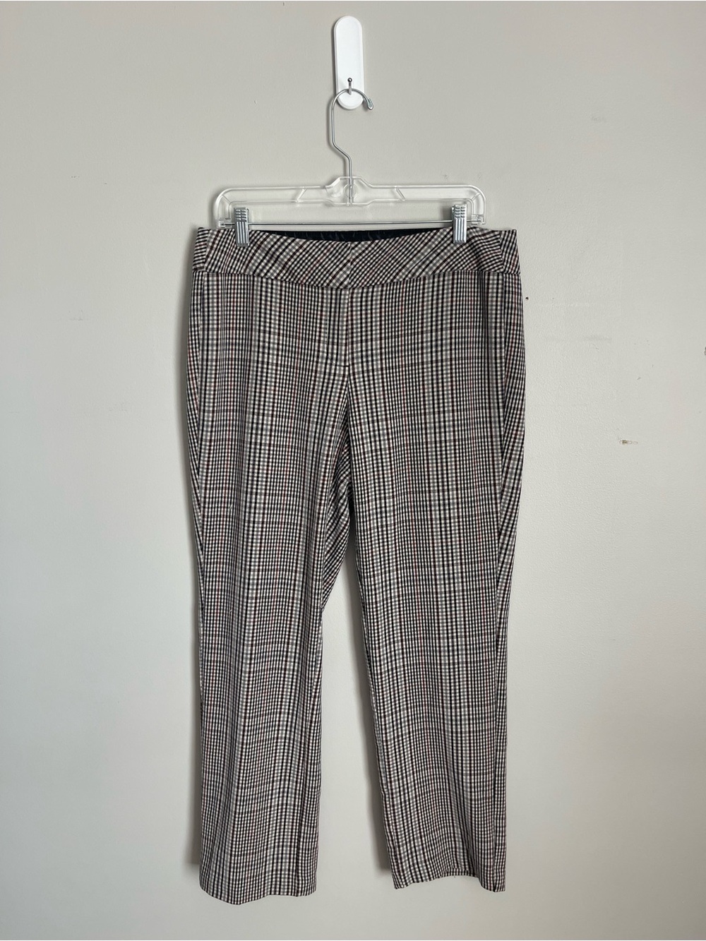 COUNTERPARTS Checked Straight-Leg Trouser Dress Pants Sz 8